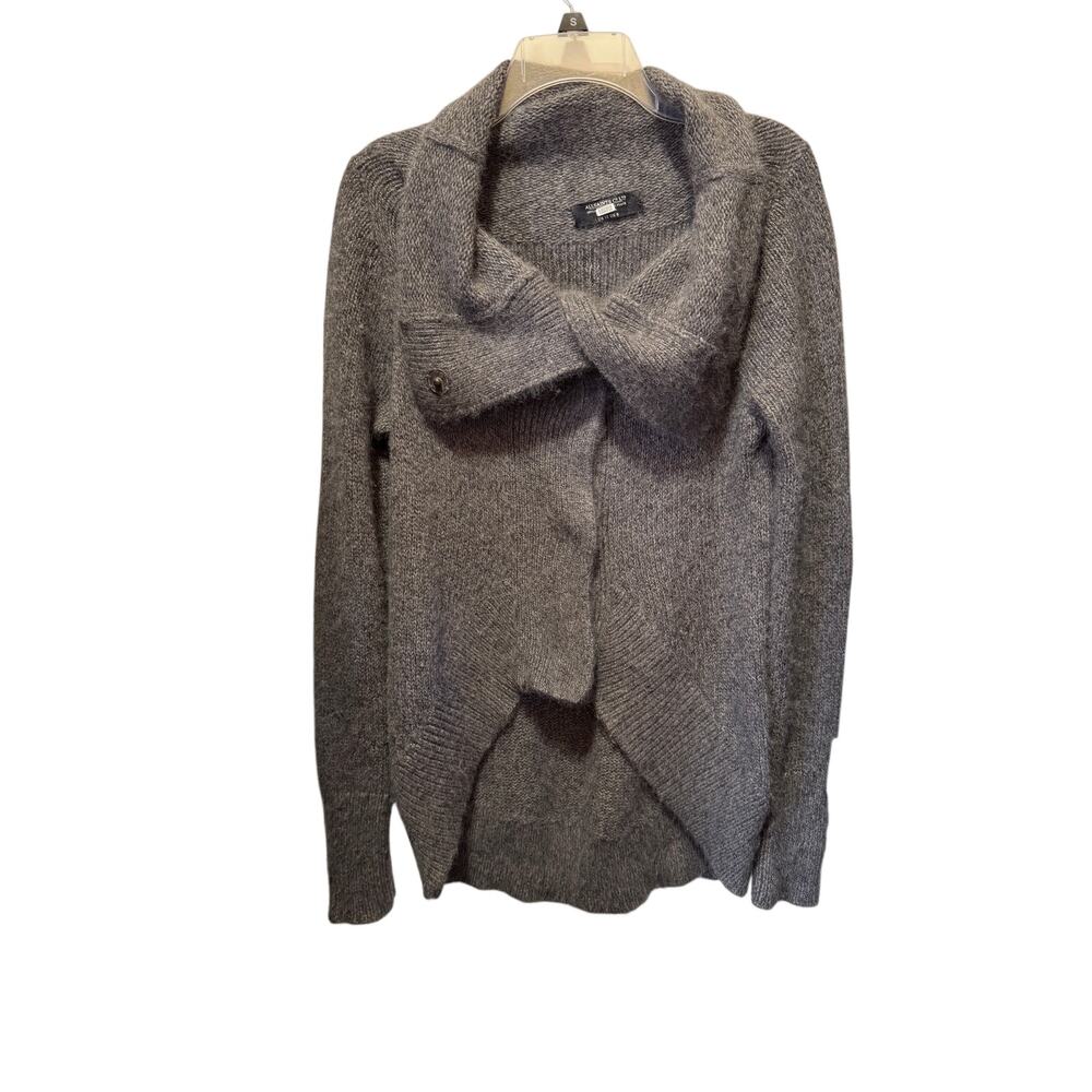 ALLSAINTS Ursula Escape Angora Blend Snap Cardigan Size 8